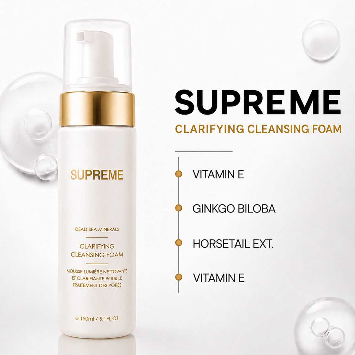 Supreme Brightening And Pore Clarifying Cleansing Foam